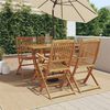 vidaXL 5 Piece Garden Dining Set Solid Wood Eucalyptus