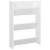 vidaXL Wall Shoe Cabinet High Gloss White 60x18x90 cm Engineered Wood