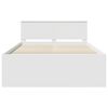 vidaXL Bed Frame with Headboard White 150 x 200 cm Engineered Wood