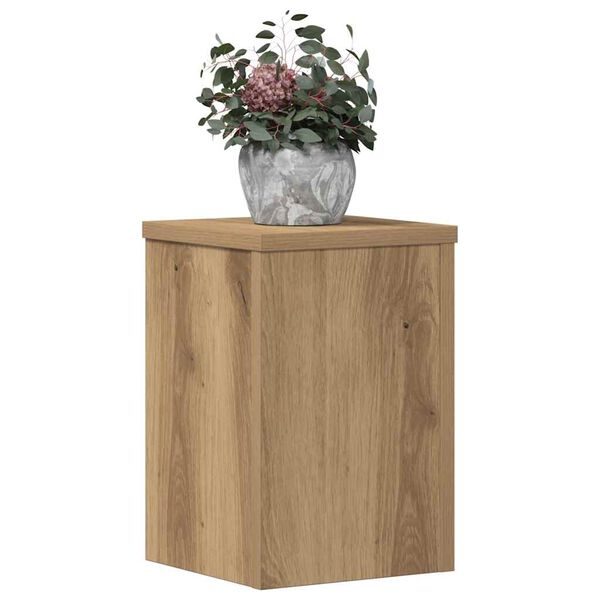 vidaXL Plant Stands 2 pcs Artisan Oak 20x20x30 cm Engineered Wood