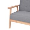 vidaXL Armchair Light Grey Fabric