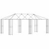 vidaXL Gazebo Frame Without Gazebo Fabric 6 x 3 m Black Steel