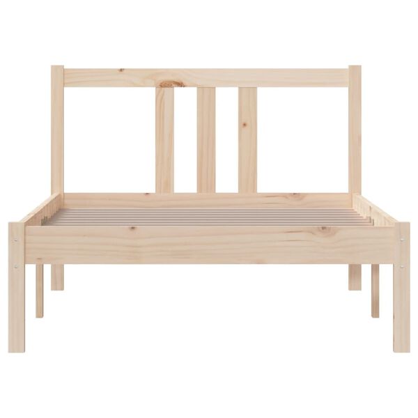 vidaXL Bed Frame without Mattress Solid Wood 90x190 cm Single Single