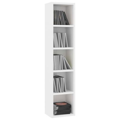 vidaXL CD Cabinet White 21x16x93.5 cm Engineered Wood