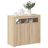 vidaXL Sideboard with LED Lights Sonoma Oak 80x35x75 cm