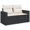 vidaXL 8 Piece Garden Sofa Set with Cushions Black Poly Rattan