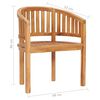vidaXL 4 Piece Banana Garden Lounge Set Solid Teak Wood