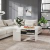 vidaXL Coffee Table High Gloss White 90x60x46.5 cm Engineered Wood