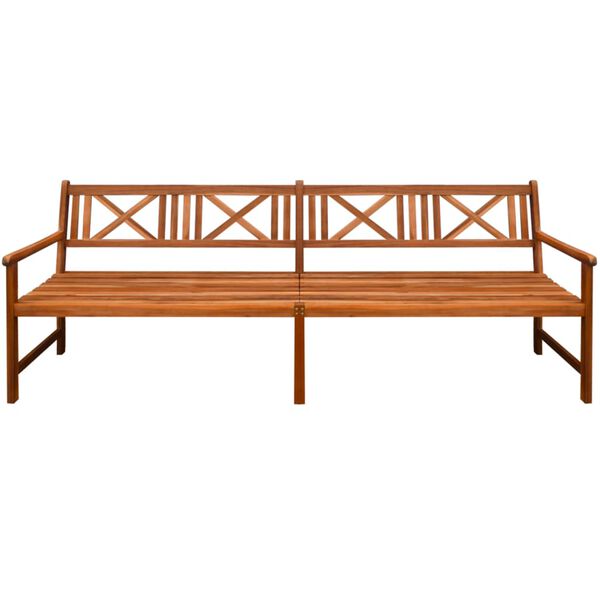 vidaXL Garden Bench with Cushions 240 cm Solid Acacia Wood