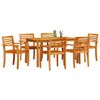 vidaXL Garden Dining Set 7 pcs Brown Solid acacia wood