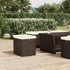 vidaXL Ottomans with Cushions 2 pcs Brown 40x30x40 cm Poly Rattan