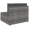 vidaXL 7 Piece Garden Lounge Set Poly Rattan Grey