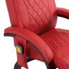 vidaXL TV Massage Recliner Red Faux Leather