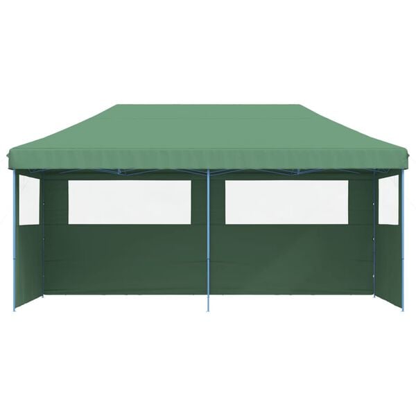 vidaXL Foldable Party Tent Pop-Up with 3 Sidewalls Green