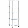 vidaXL Shelf | Transparent | Tempered Glass, Stainless Steel | Medium | Shelf