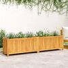 vidaXL Garden Planter with Liner 199x38.5x50 cm Solid Wood Acacia