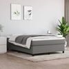 vidaXL Box Spring Bed with Mattress Dark Grey 153x203 cm Queen Size Fabric