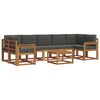 vidaXL Outdoor Sofa Set 8 pcs Natural and Anthracite