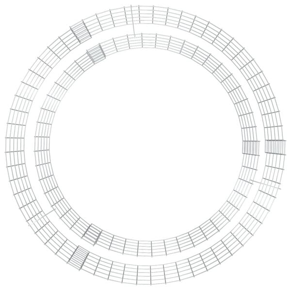 vidaXL Gabion Fire Pit Ø 100 cm Galvanised Iron