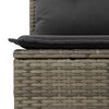 vidaXL Garden Sofa Set with Cushion 6 pcs Grey Poly rattan