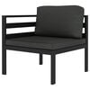 vidaXL 2 Piece Garden Sofa Set with Cushions Aluminium Anthracite