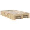 vidaXL Bed Frame Sonoma Oak 137 x 203 cm Engineered Wood