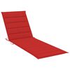 vidaXL Garden Sun Lounger with Cushion Solid Acacia Wood