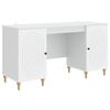 vidaXL Desk with Shelf White 142.5 x 50 x 75 cm Engineered Wood