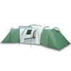 vidaXL Family Tent Dome 12-Person Green Waterproof