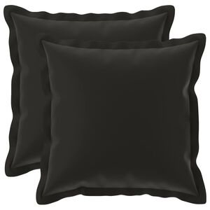 vidaXL Cushion Cover 2 pcs HOUTEN Black 40 x 40 cm Polyester