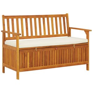 vidaXL Garden Storage Bench Solid Acacia Wood 120x63x84 cm