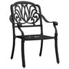 vidaXL 5 Piece Garden Dining Set Black Cast Aluminium