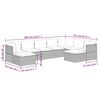 vidaXL 9 Piece Garden Lounge Set with Cushions Grey Poly Rattan