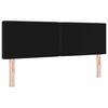 vidaXL LED Headboard with LED Strip Lights Black 144 cm Polyester