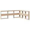 vidaXL Bookcase Headboard L-Shaped 140 cm Solid Wood Pine
