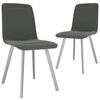 vidaXL Dining Chairs 2 pcs Grey Velvet