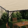 vidaXL Gazebo Beige 4x4 m 180 g/m² Fabric and Steel
