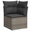 vidaXL Garden Sofa Set 7 pcs Grey Poly rattan
