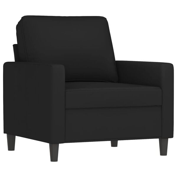 vidaXL 4 Piece Sofa Set with Pillows Black Velvet