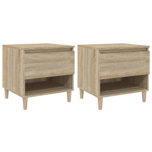 vidaXL Bedside Tables 2 pcs Sonoma Oak 50x46x50 Engineered Wood