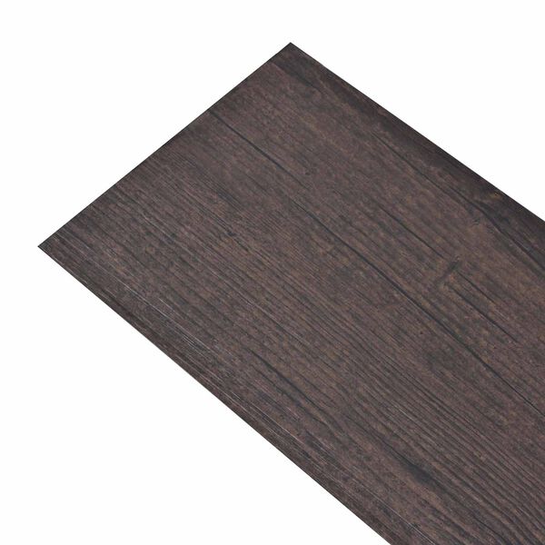 vidaXL Flooring Planks 18 pcs Dark Brown 2.51 m&sup2; PVC