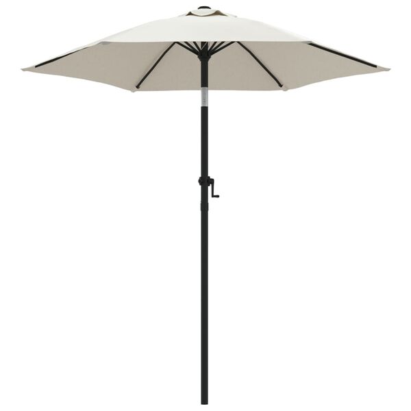 vidaXL Garden Parasol Sand White 200x224 cm Aluminium