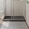 vidaXL Rectangular ABS Shower Base Tray Black 80x120 cm