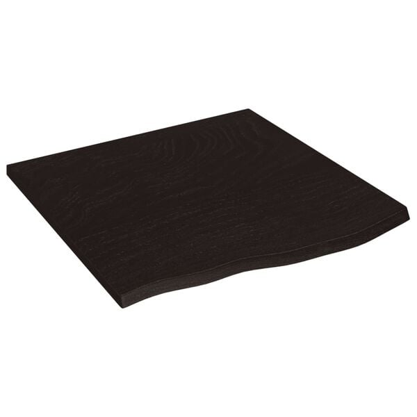 vidaXL Bathroom Countertop Dark Brown 60x60x2 cm Treated Solid Wood