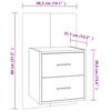 vidaXL Wall-mounted Bedside Cabinet Brown Oak