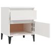 vidaXL Bedside Cabinet White 40x35x50 cm