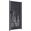 vidaXL Garden Gate Anthracite 100x200 cm Steel Grass Design