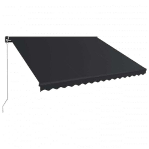 vidaXL Manual Retractable Awning with LED 450x300 cm Anthracite
