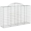 vidaXL Arched Gabion Baskets 25 pcs 200x50x120/140 cm Galvanised Iron