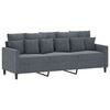 vidaXL 2 Piece Sofa Set with Cushions Dark Grey Velvet